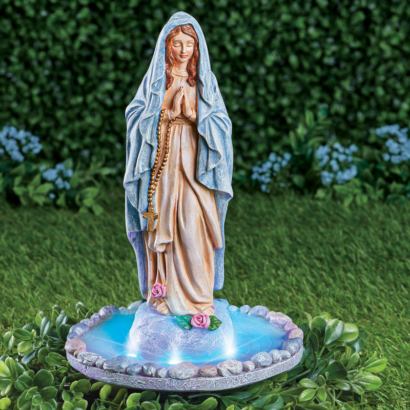 Arlmont & Co. Keatica HandPainted Blessed Virgin Mary Garden Statue